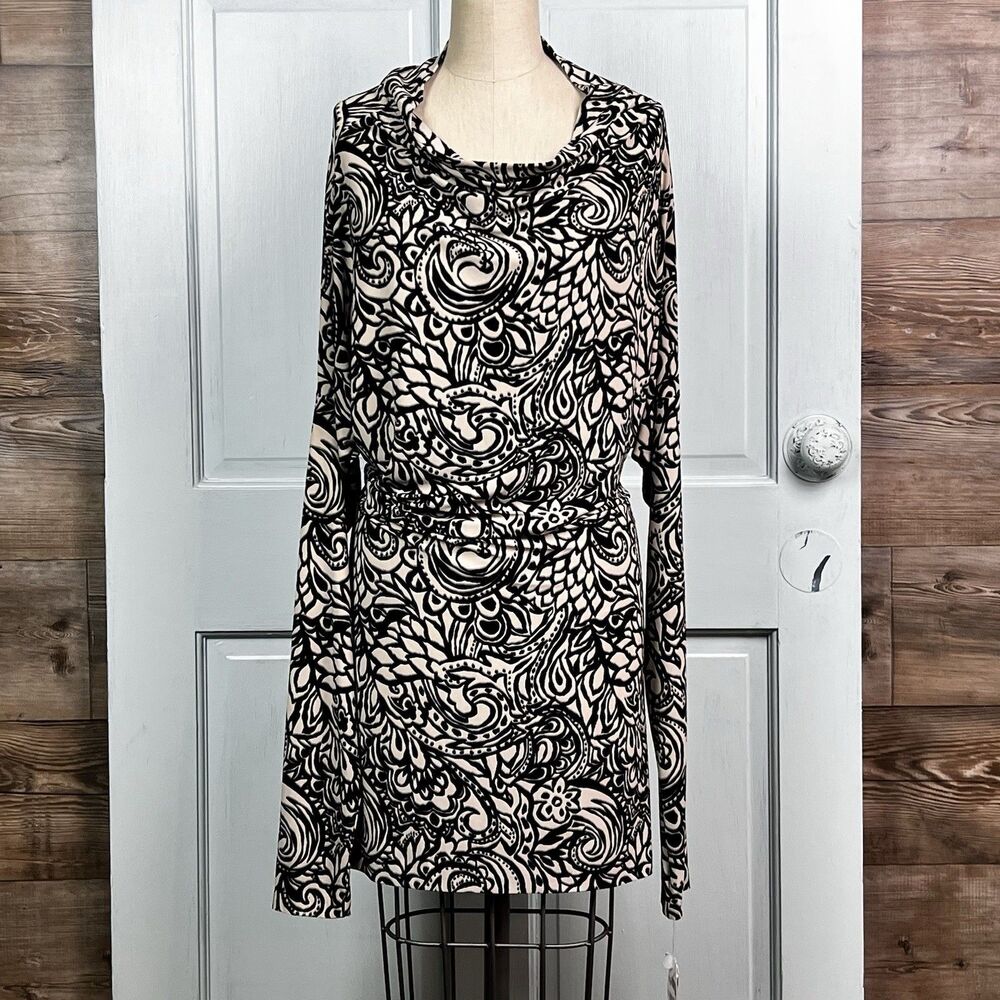 Norma Kamali Everlast ALL IN ONE Style D2366 Black Cream Convertible NWT Sz S